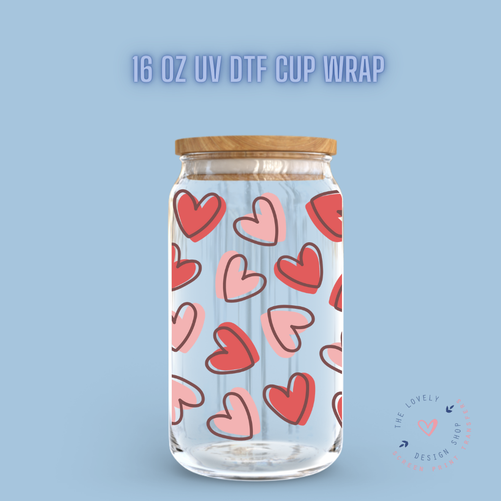 SMILEY 16 OZ UV DTF CUP WRAP