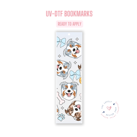 Merle Collie - UV DTF Bookmark Decal - Sep 3