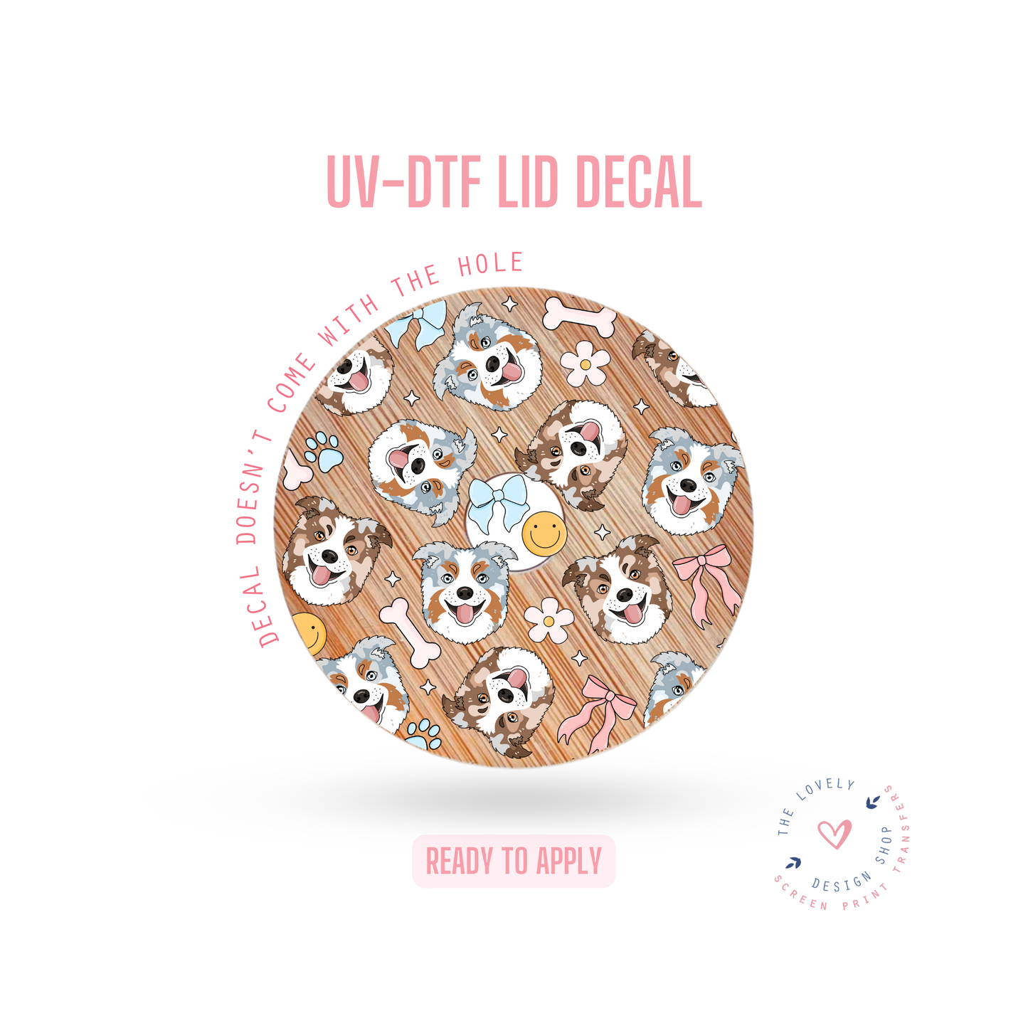 Merle Collie - UV DTF Lid Decal - Sep 3