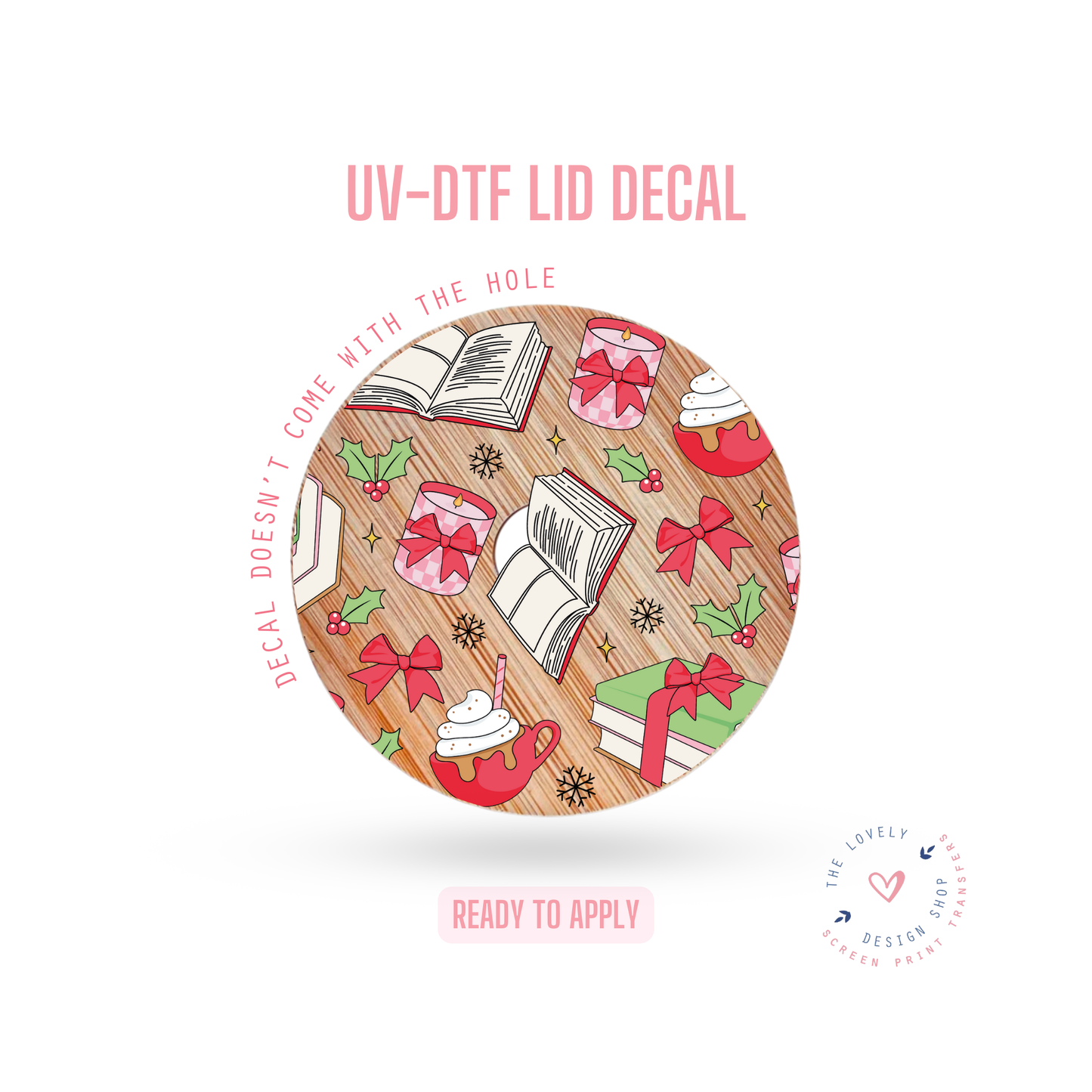 Bookish Christmas - UV DTF Lid Decal - Sep 9