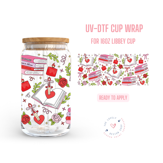 Romance Reader - UV DTF 16 oz Libbey Cup Wrap - Nov 18