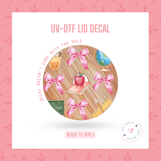 Teacher Bow - UV DTF Lid Decal - Dec 2