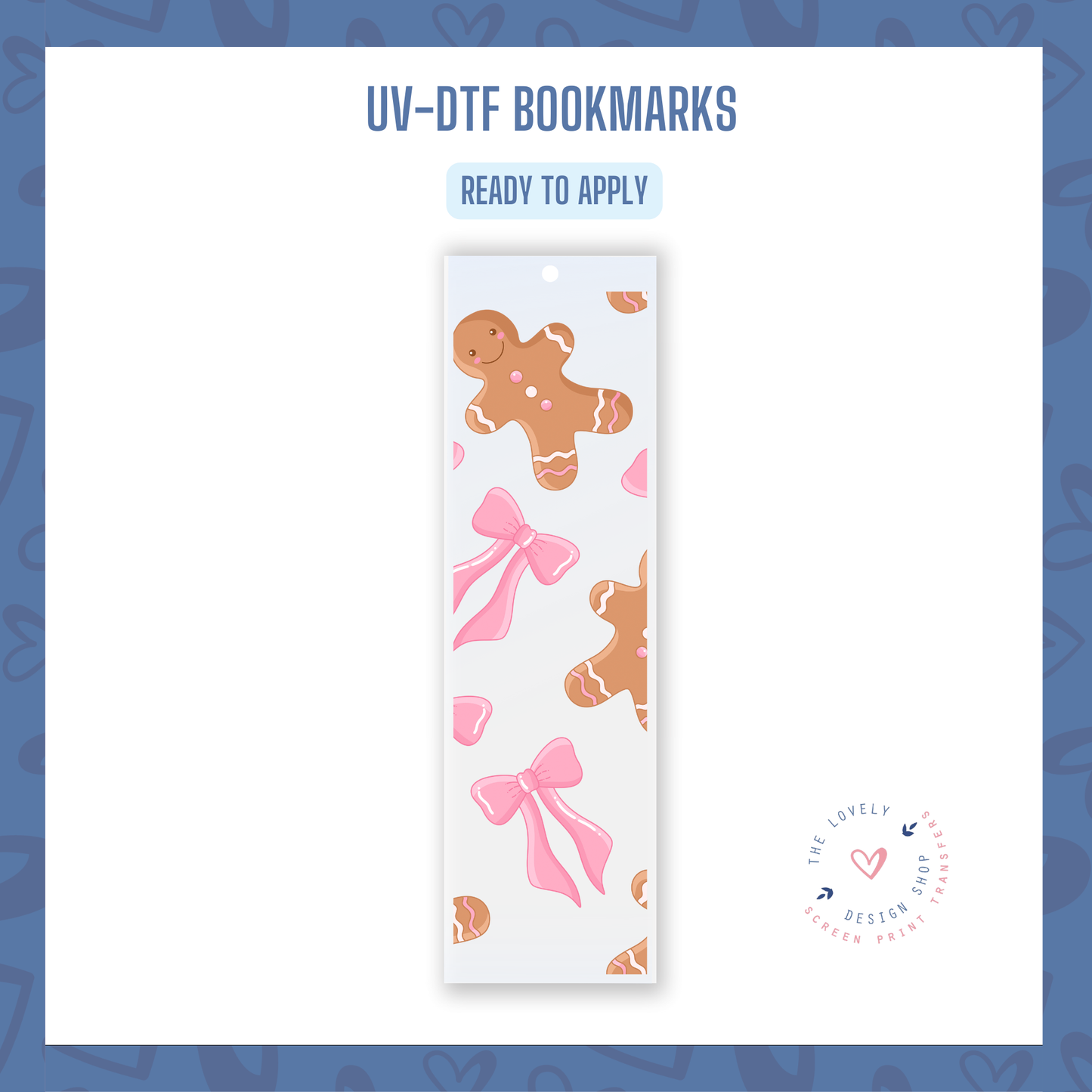 Gingerbread Bow - UV DTF Bookmark Decal - Nov 12