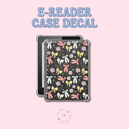 Bows and Wildflowers - UV DTF E-Reader Decal