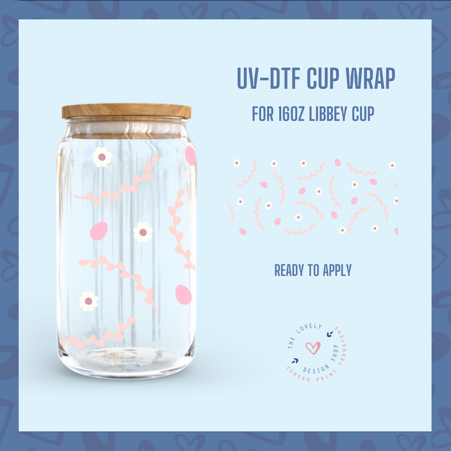 Mini Eggs - UV DTF 16 oz Libbey Cup Wrap (Ready to Ship) Mar 4