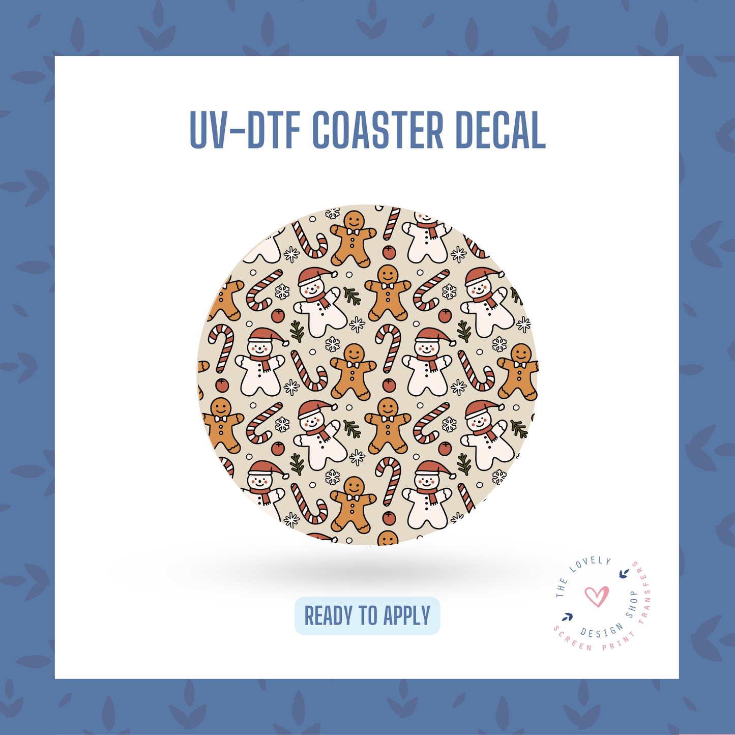 Ginger Snowman - UV DTF Coaster Decal - Oct 28