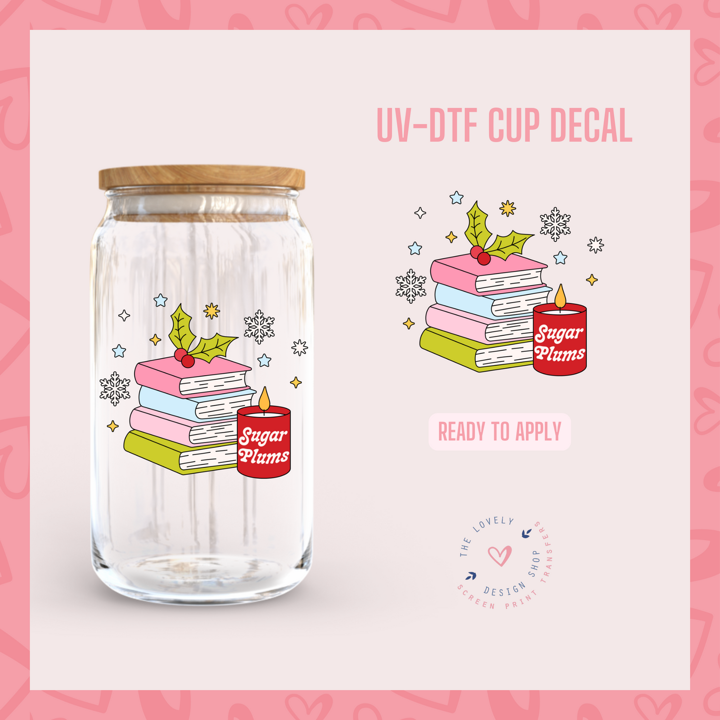 Christmas Books - UV DTF Cup Decal - Sep 16