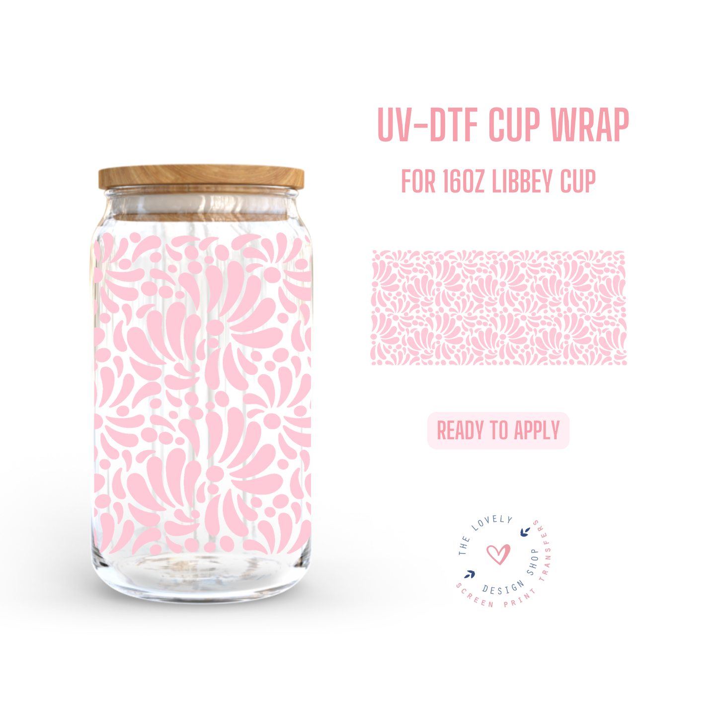 Talavera Wrap Bundle - UV DTF 16 oz Libbey Cup Wrap (Ready to Ship) May 28