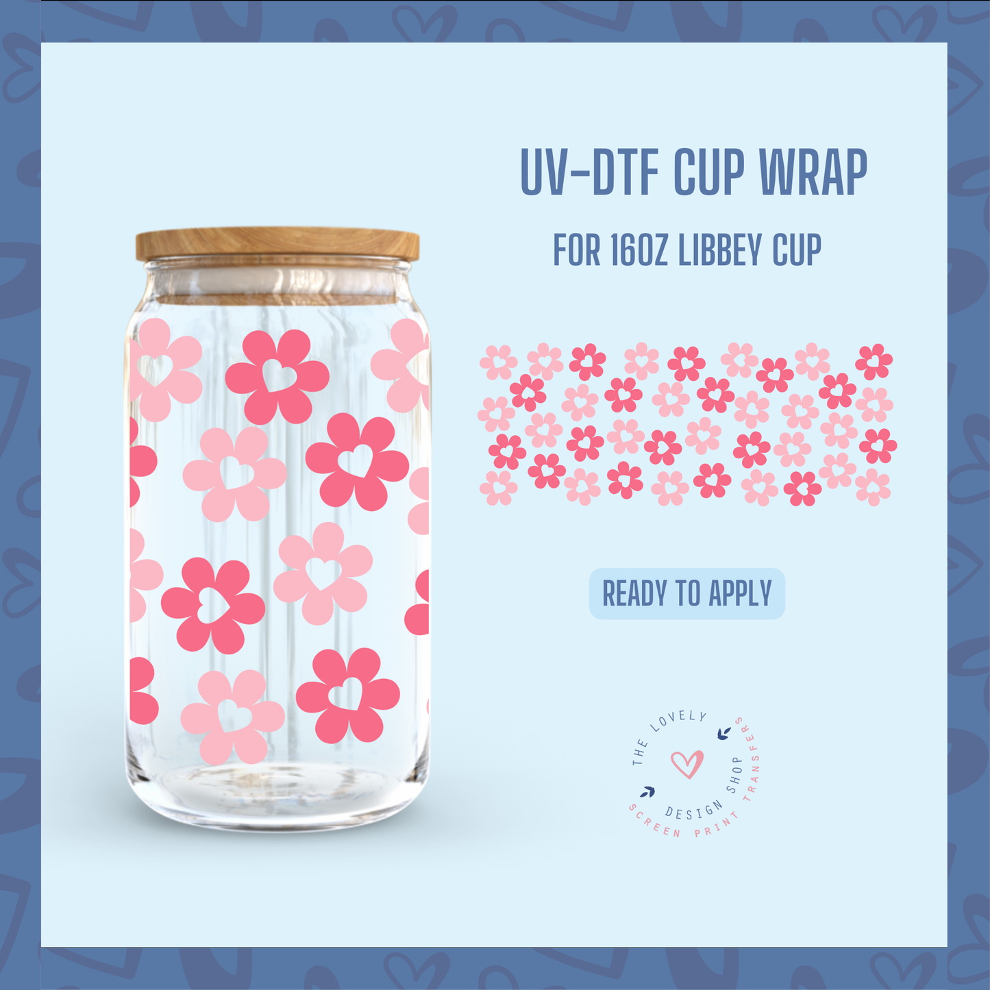 Love Bomb - UV DTF 16 oz Libbey Cup Wrap - Dec 2