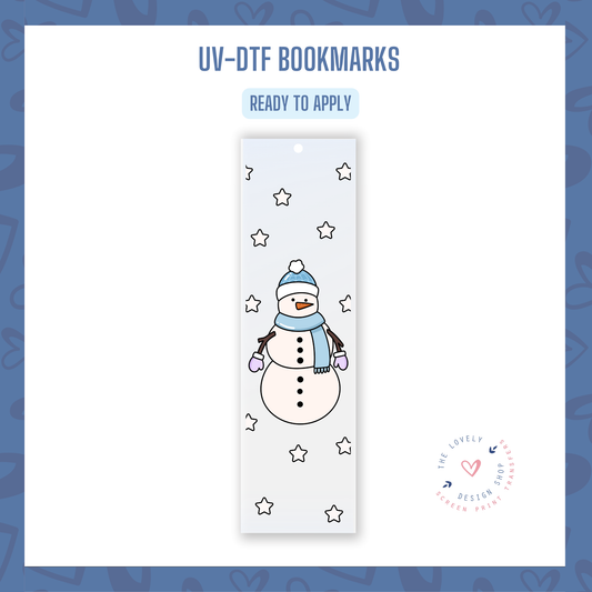 Snowman - UV DTF Bookmark Decal - Oct 21