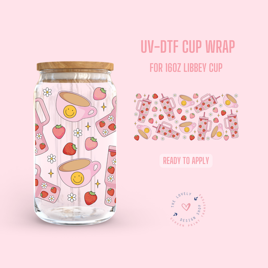 Girly Drinks Cups - UV DTF 16 oz Libbey Cup Wrap - Jul 22