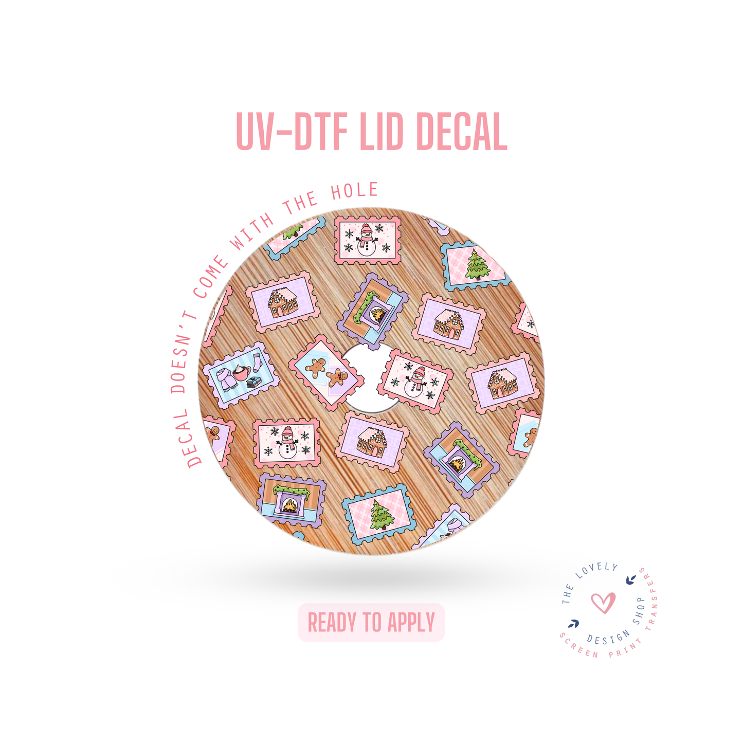 Christmas Stamps - UV DTF Lid Decal - Nov 12