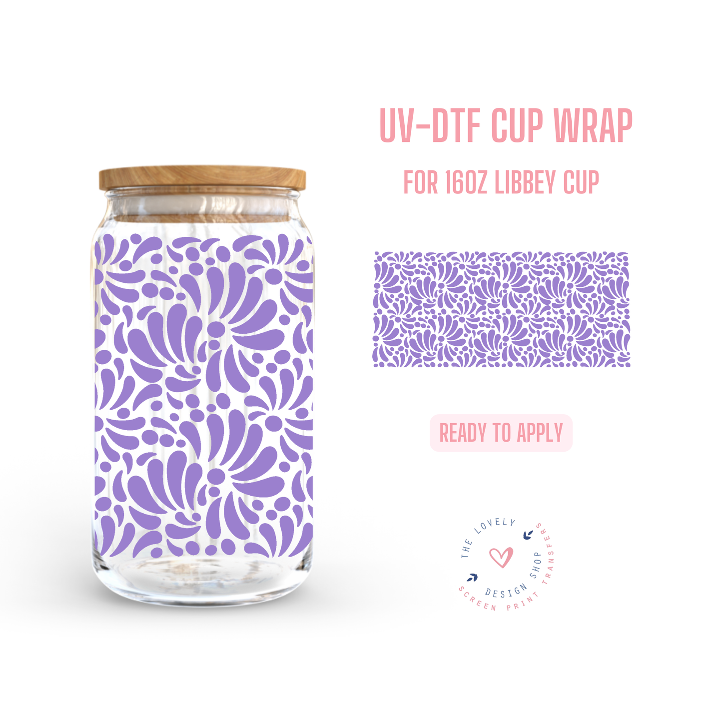 Talavera Wrap Bundle - UV DTF 16 oz Libbey Cup Wrap (Ready to Ship) May 28