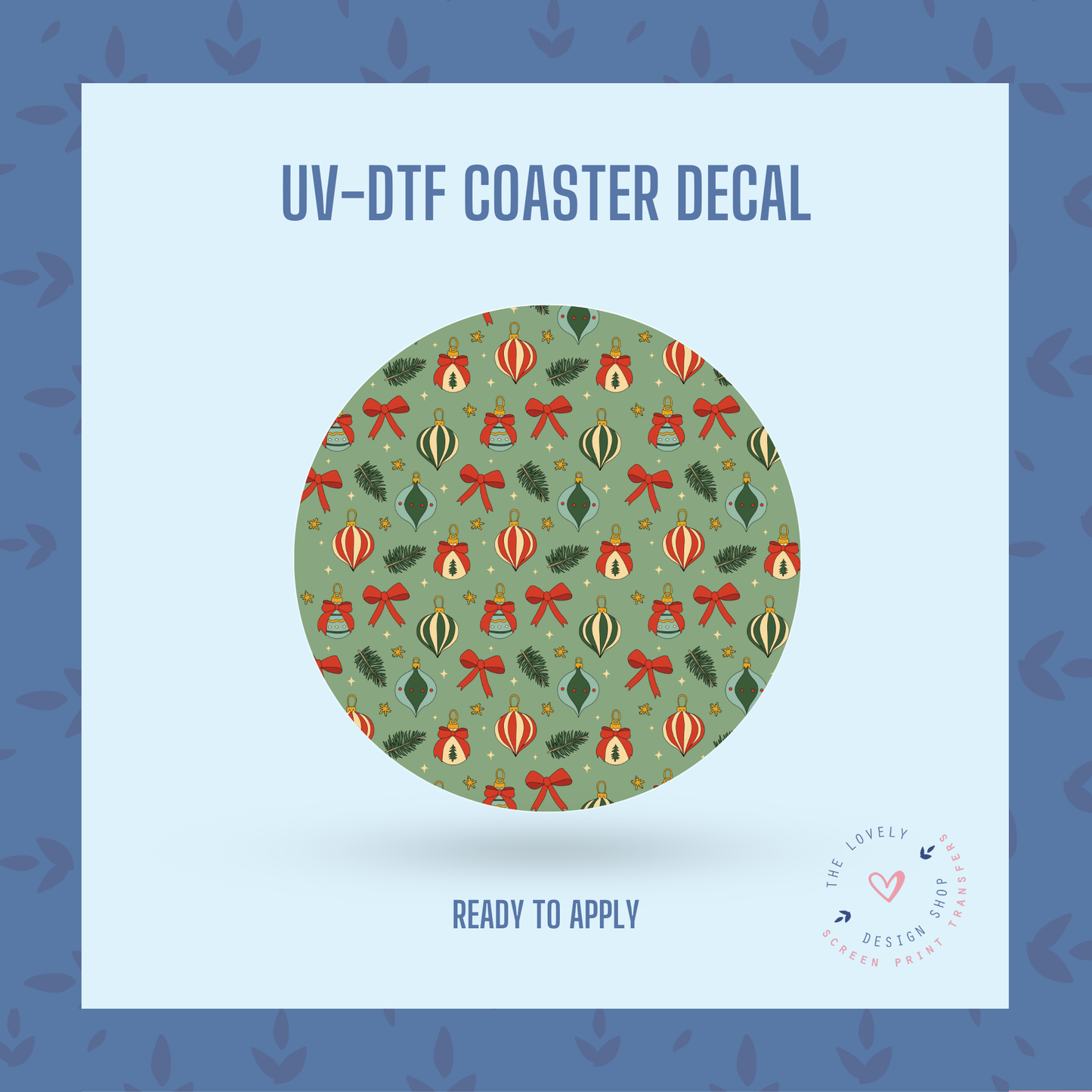 Vintage Sparkle - UV DTF Coaster Decal - Nov 12