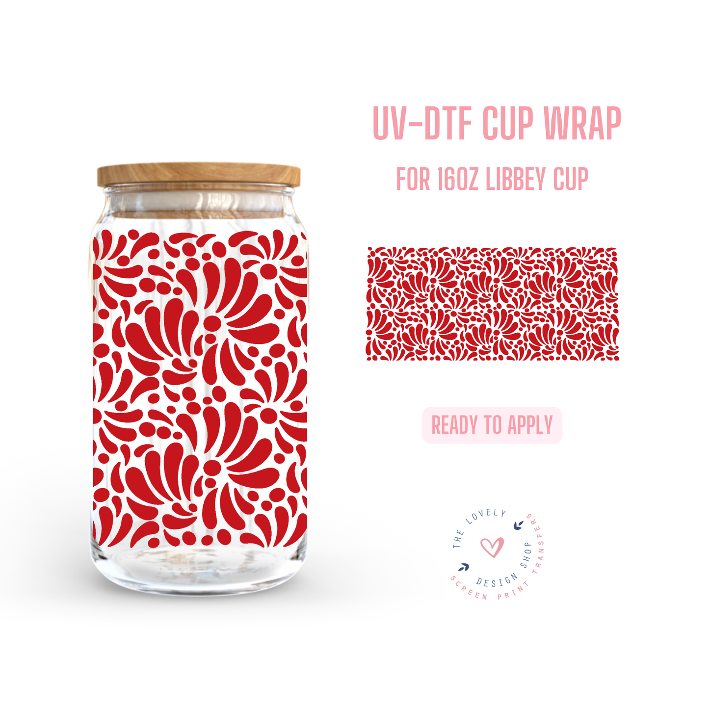 Talavera Wrap Bundle - UV DTF 16 oz Libbey Cup Wrap (Ready to Ship) May 28