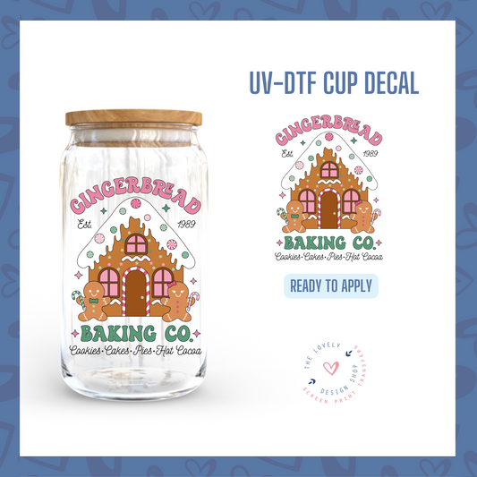 Christmas Gingerbread - UV DTF Cup Decal - Sep 16