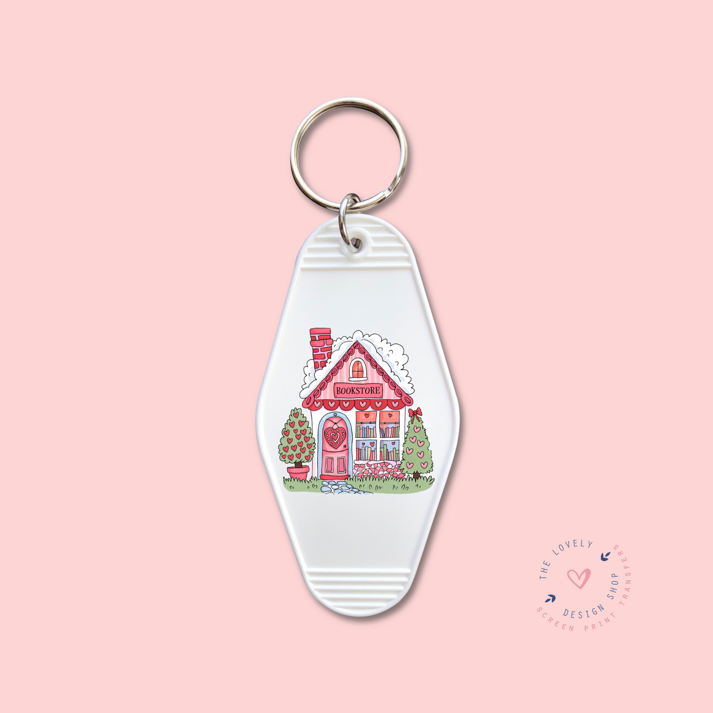 Valentine Book Shop -  Keychain UV DTF Decal - Dec 2