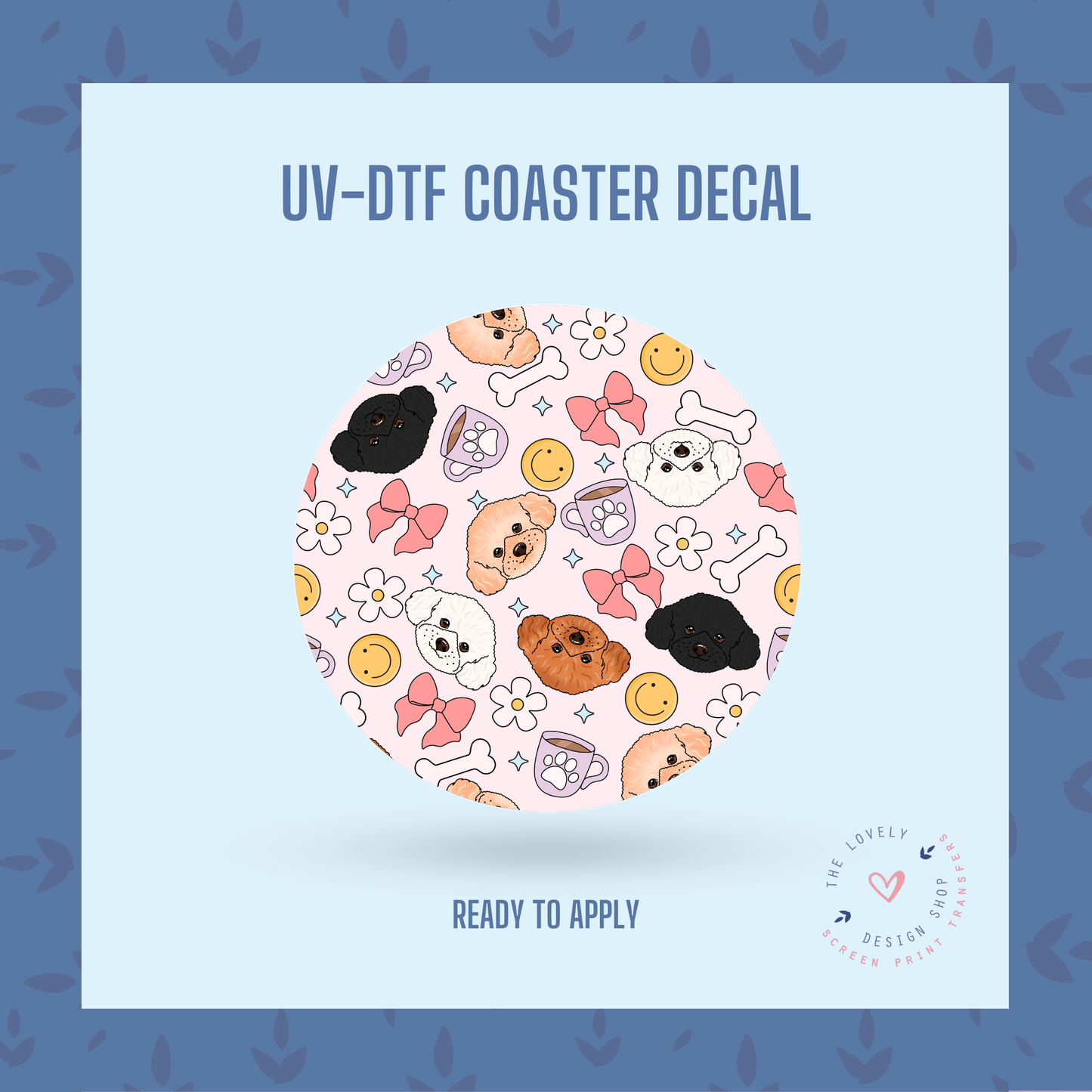 Goldendoodle - UV DTF Coaster Decal - Nov 4