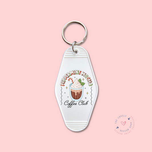 Peppermint Mocha Coffee Club -  Keychain UV DTF Decal - Sep 9