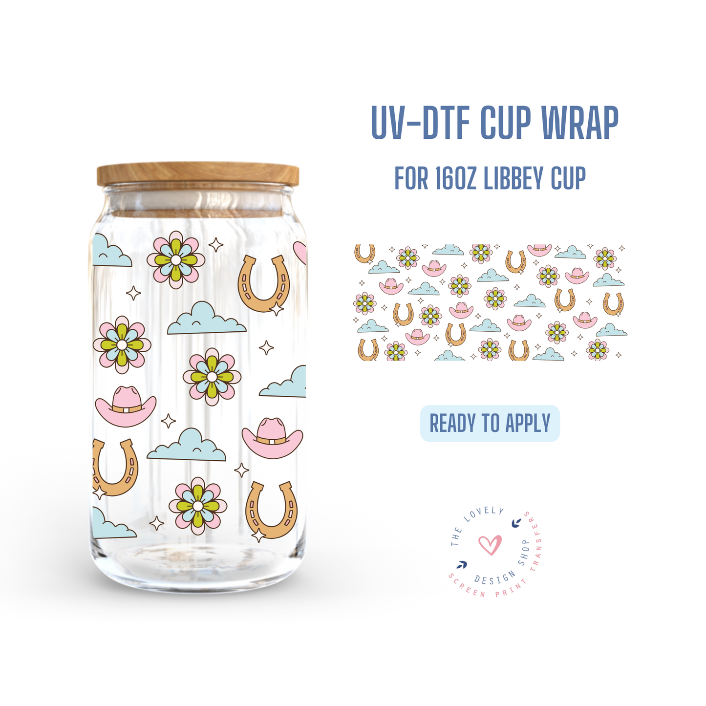 Create Your Own Luck - UV DTF 16 oz Libbey Cup Wrap - Jul 15