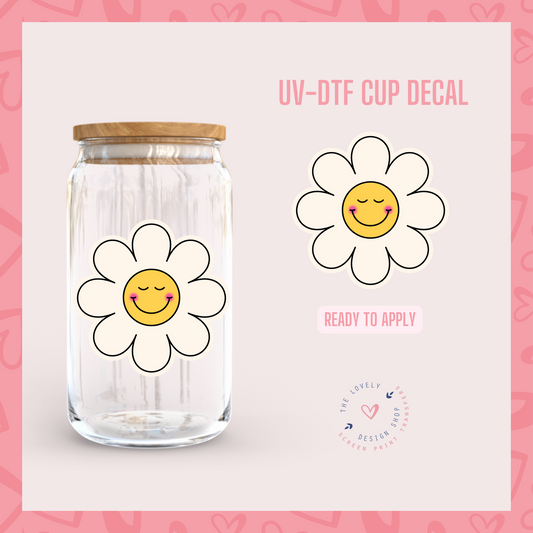 Blushing Flower - UV DTF Cup Decal (Ready to Ship) Apr 17