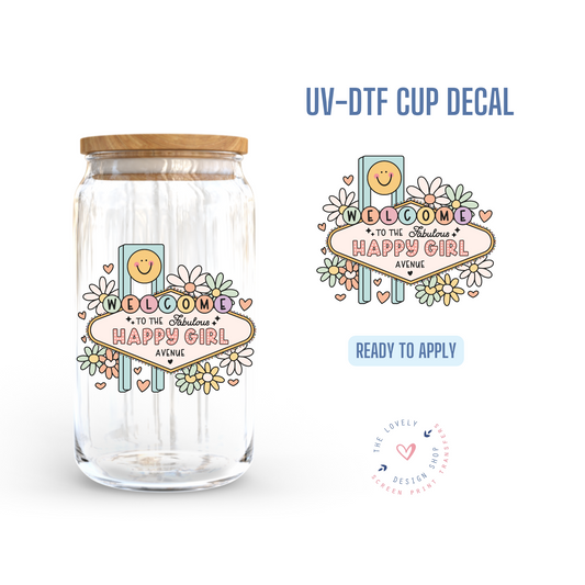 Happy Girl Avenue - UV DTF Cup Decal (Ready to Ship) Mar 26