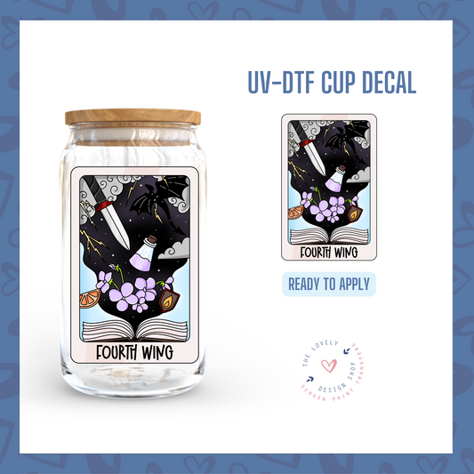 Four Wings Tarot Card - UV DTF Cup Decal - Sep 3