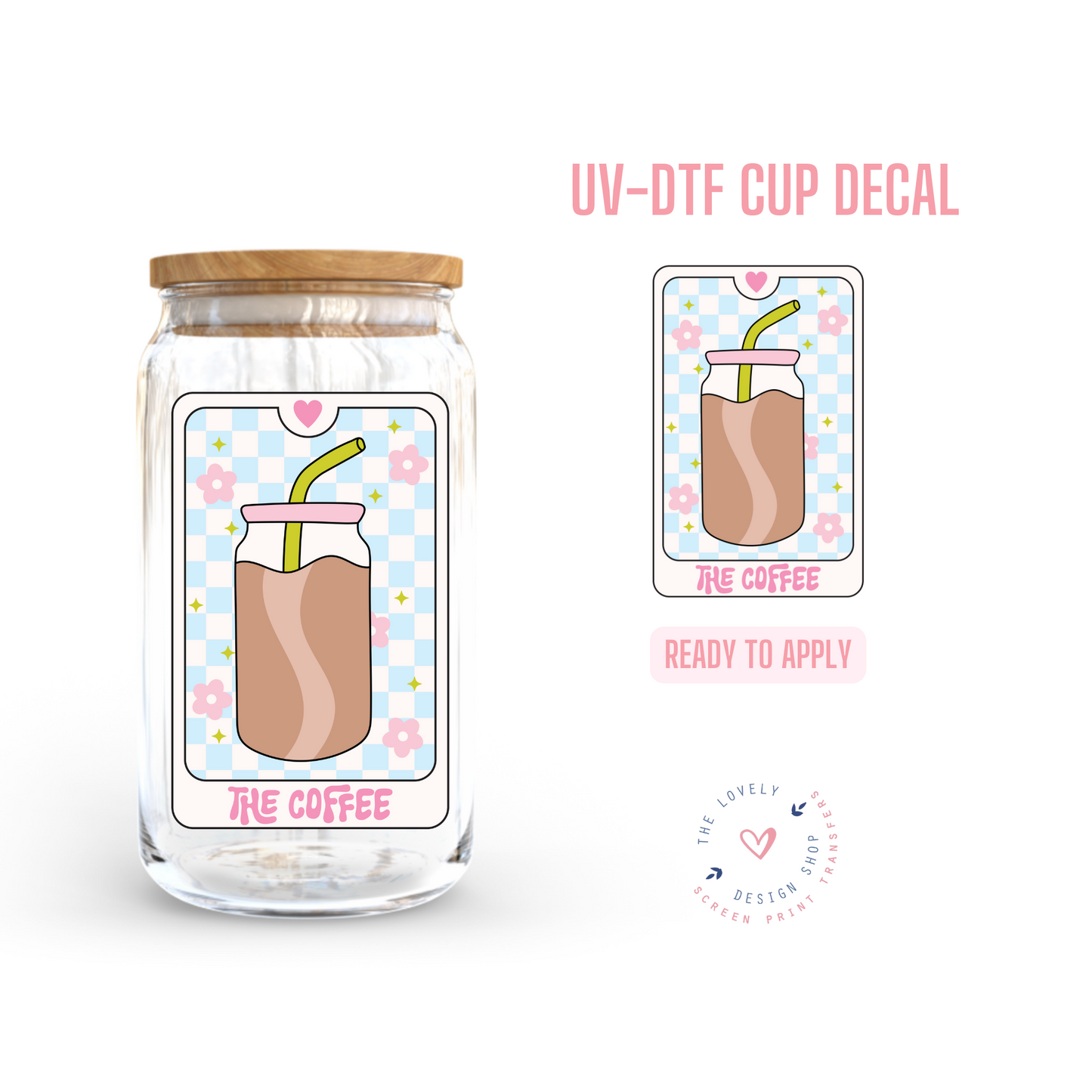 The Coffee Tarot Card - UV DTF Cup Decal (Ready to Ship) May 20