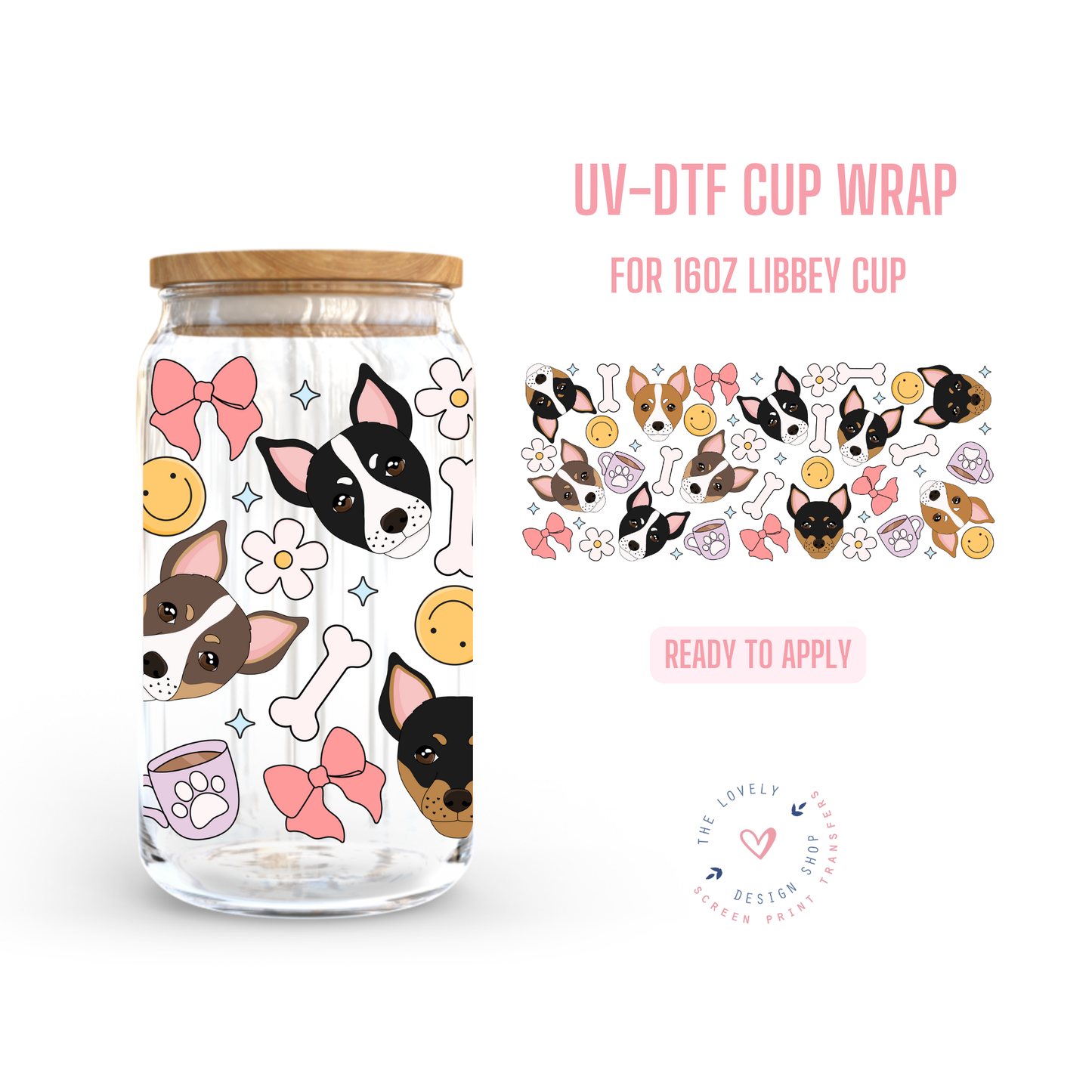 Smooth Fox - UV DTF 16 oz Libbey Cup Wrap - Nov 4