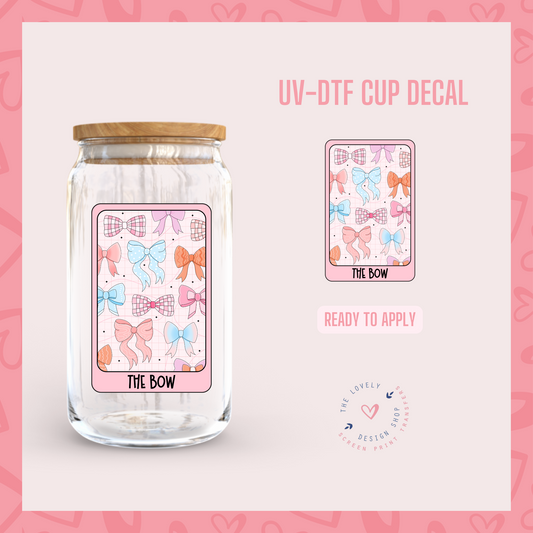 The Bow Cute Card - UV DTF Cup Decal (Ready to Ship) Mar 4