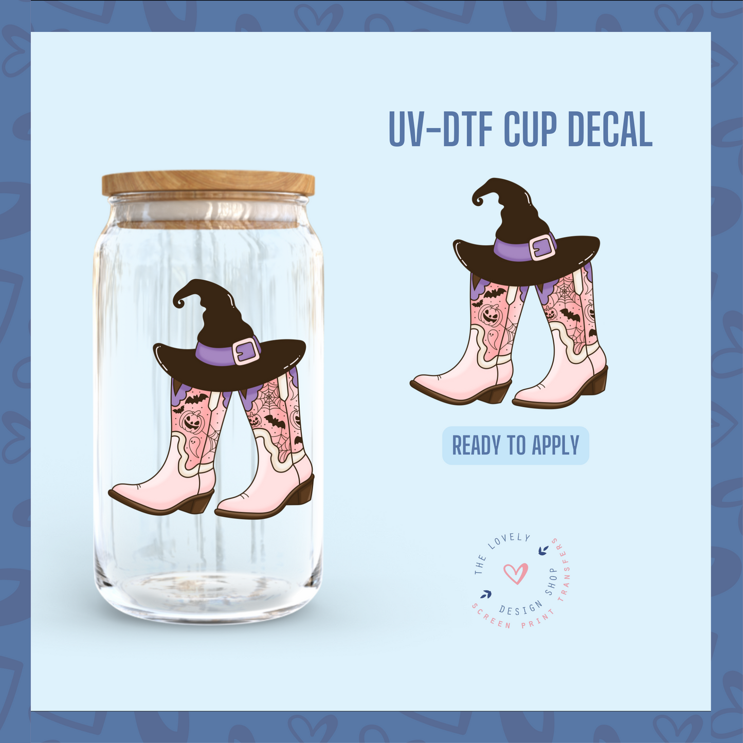 Witch Cowgirl Boots - UV DTF Cup Decal - Sep 3