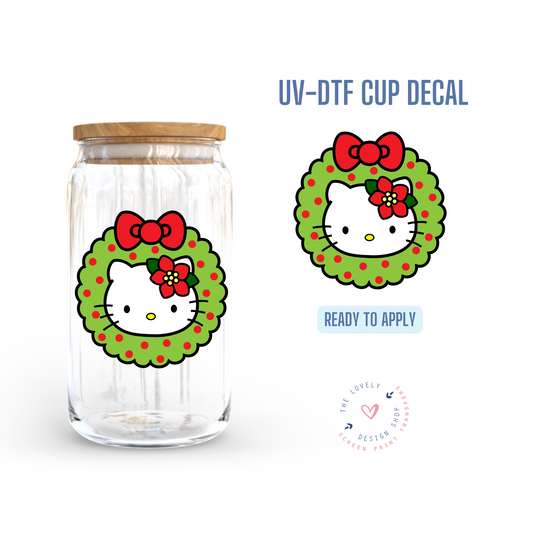 Kitty Wreath - UV DTF Cup Decal - Sep 9