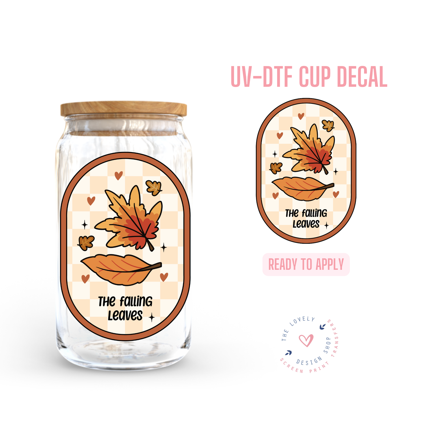 The Falling Leaves Label - UV DTF Cup Decal - Sep 30