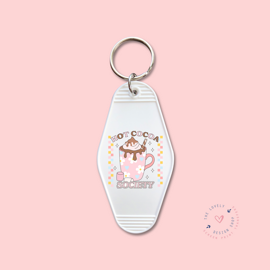 Hot Cocoa Society -  Keychain UV DTF Decal - Sep 9