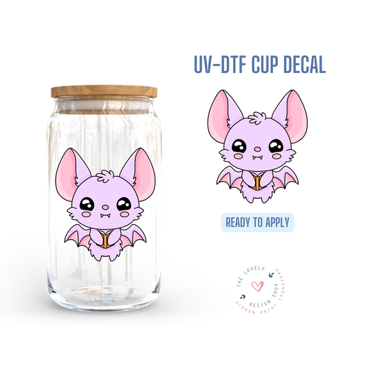 Bookish Bat - UV DTF Cup Decal - Oct 15