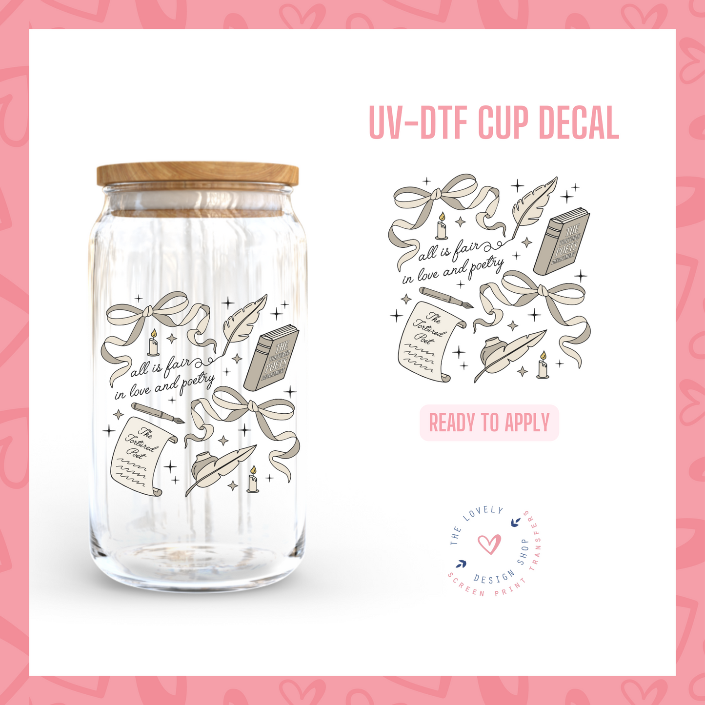 Poets - UV DTF Cup Decal (Ready to Ship) May 13