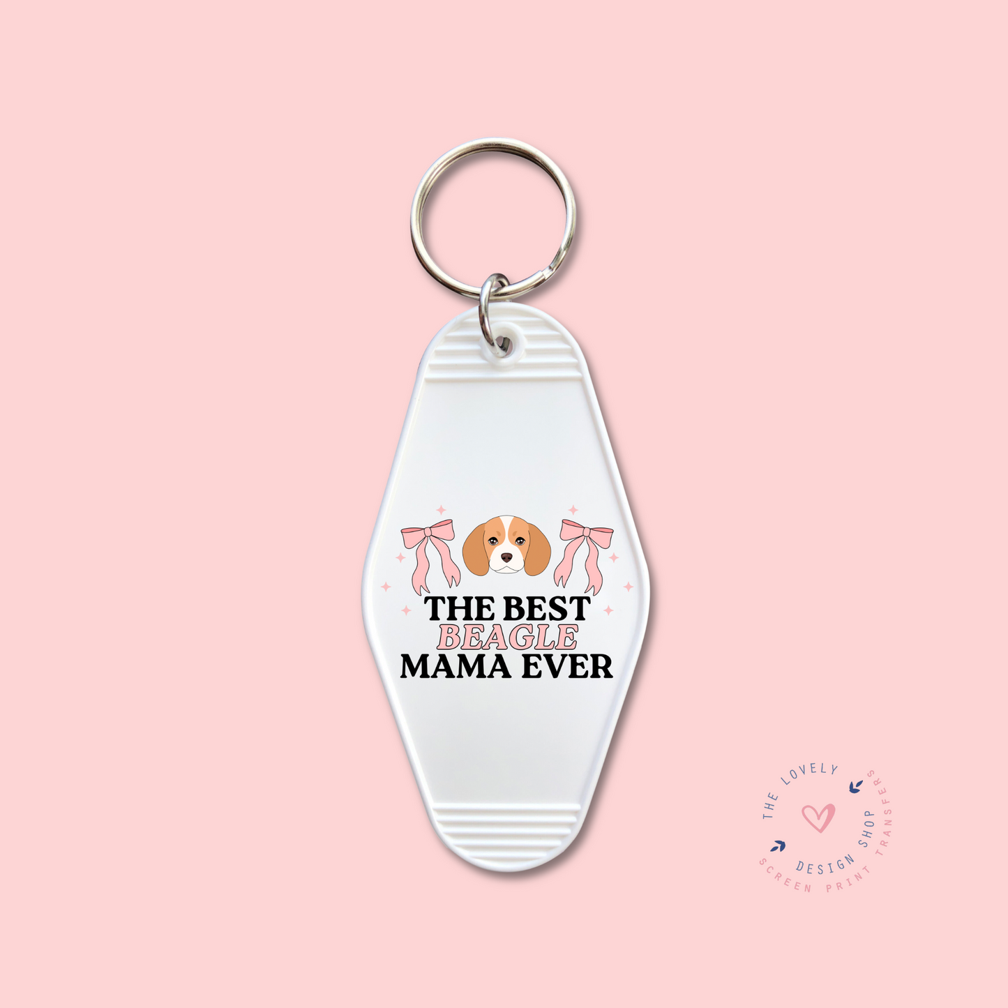 The Best Beagle Mama Ever -  Keychain UV DTF Decal - Aug 26