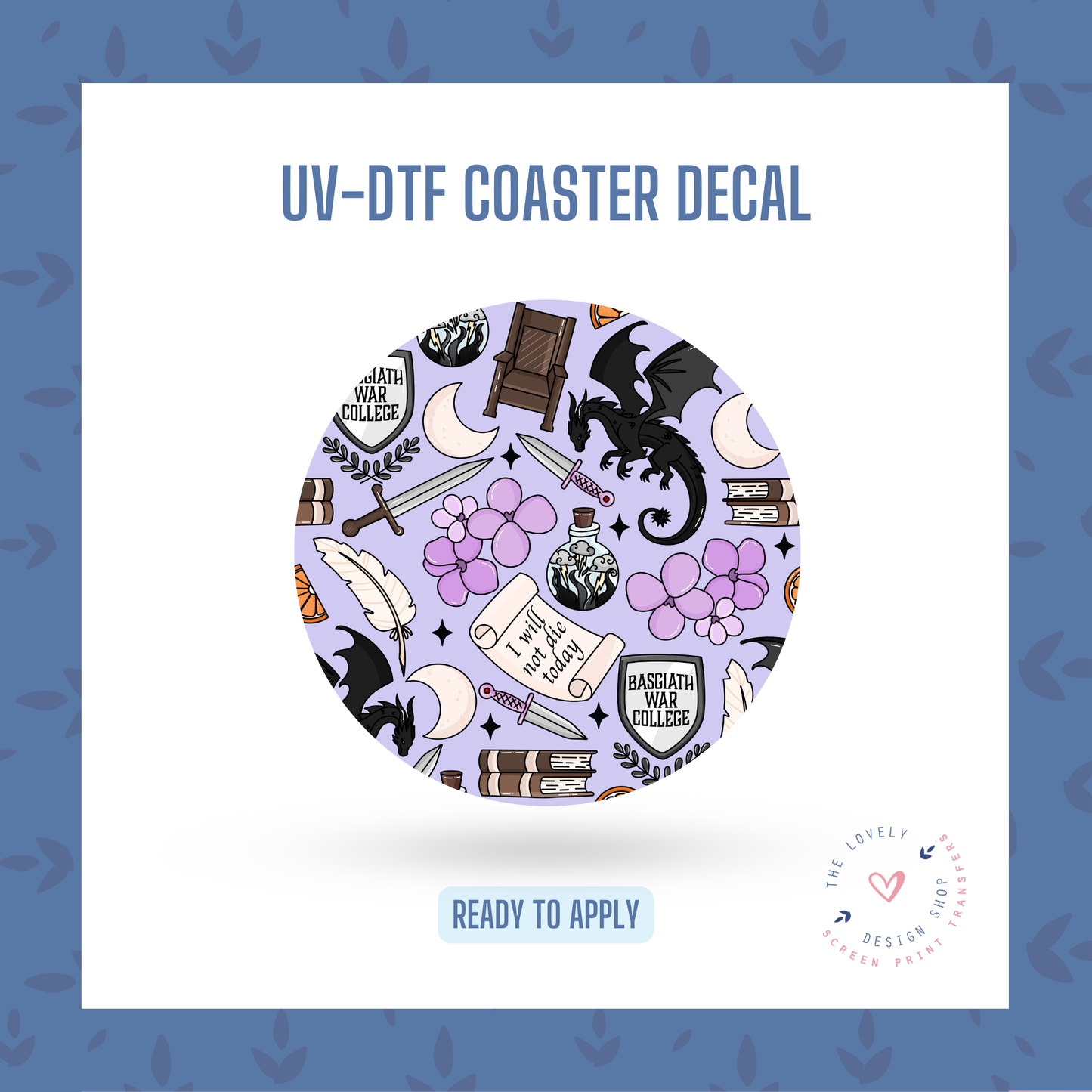 4W - UV DTF Coaster Decal - Dec 2