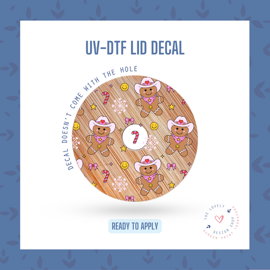 Howdy Gingerbread - UV DTF Lid Decal - Oct 28