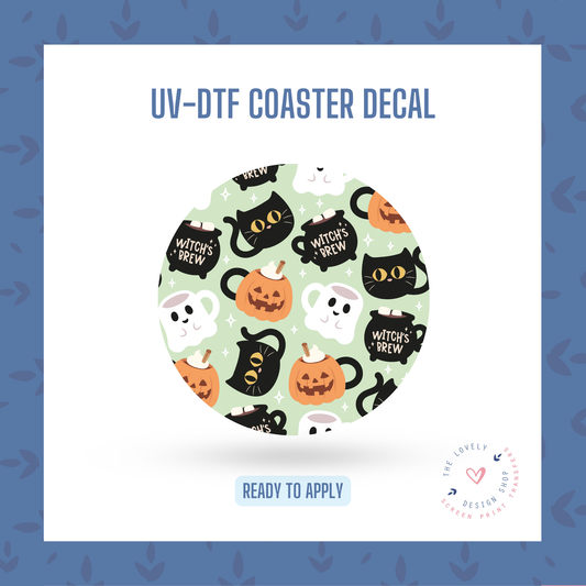 Halloween Mugs - UV DTF Coaster Decal - Oct 15