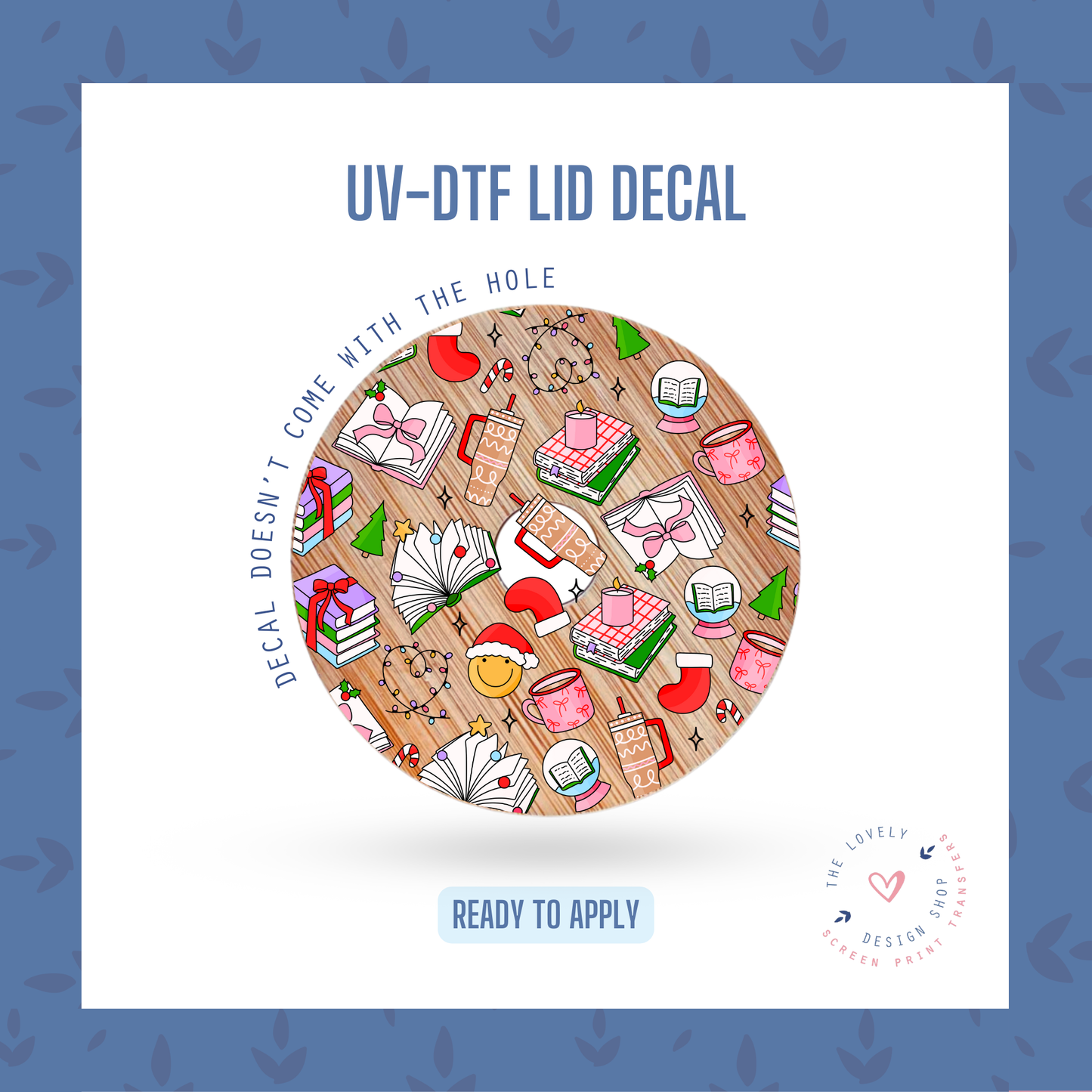 Christmas Bookish - UV DTF Lid Decal - Nov 4