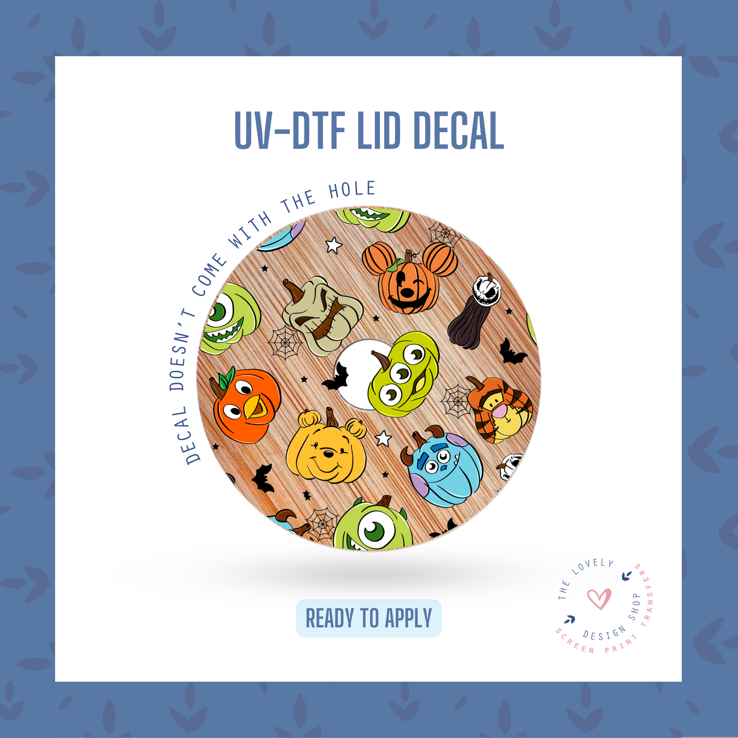 Magical Characters Pumpkins - UV DTF Lid Decal - Sep 3