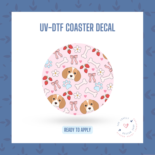 Beagle - UV DTF Coaster Decal - Aug 26