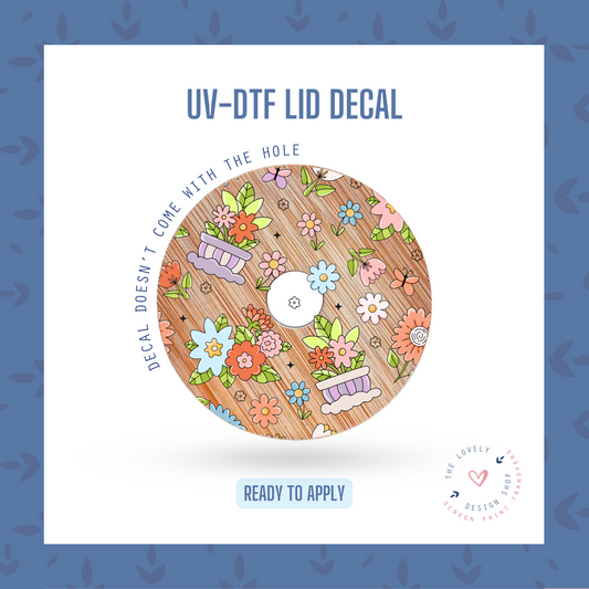 Spring Theme - UV DTF Lid Decal (Ready to Ship) Apr 8