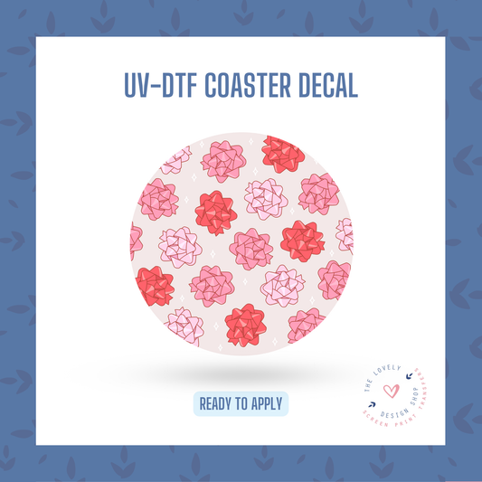 Gift Bows - UV DTF Coaster Decal - Dec 9