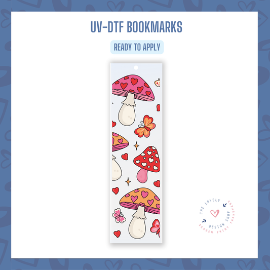 Mushroom In My Heart - UV DTF Bookmark Decal - Dec 9