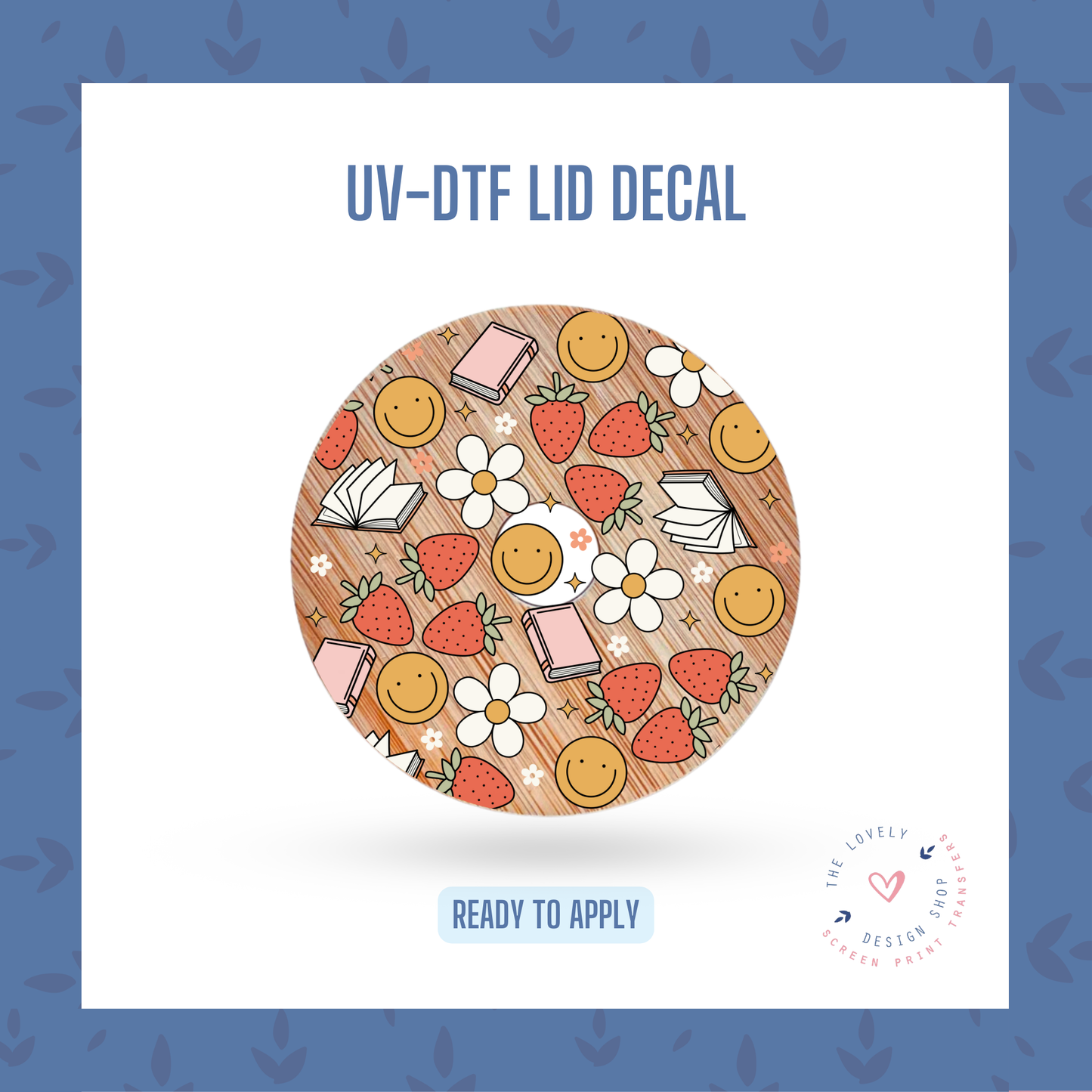 Summer Bookish - UV DTF Lid Decal (Ready to Ship) May 28