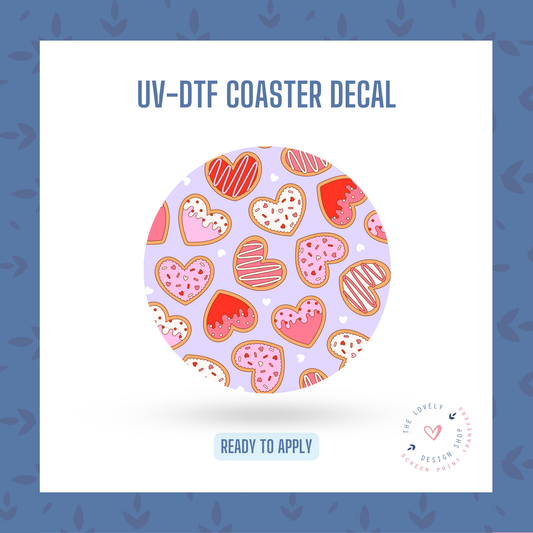 Valentine Sugar Cookies - UV DTF Coaster Decal - Dec 31