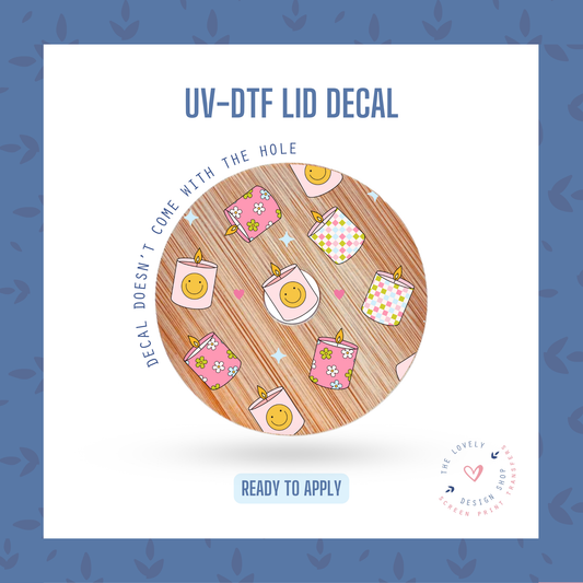 Happy Candles - UV DTF Lid Decal - Jul 29