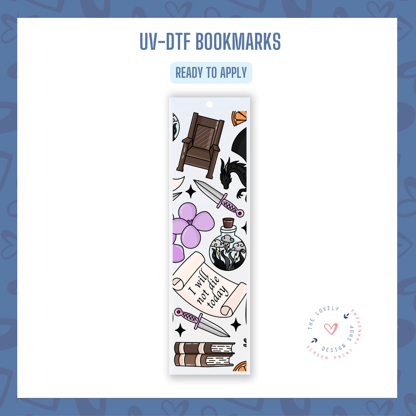 4W - UV DTF Bookmark Decal - Dec 2